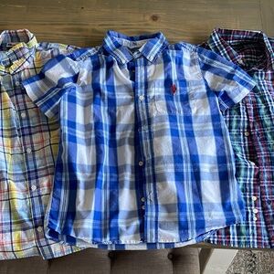 Blue Plaid Kids Button-Down Shirts